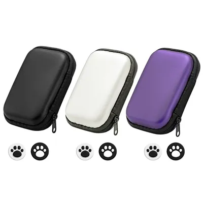EVA Hard Carrying Case Anti-scratch with 2 Joystick Caps Protection Bag Waterproof for Miyoo Mini Plus/ANBERNIC RG35XX/R36S/R35S
