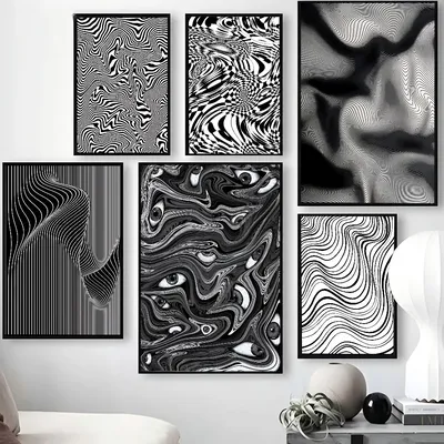 Fashion Minimalism Distorted Reality Retro Psychedelic Y2k Apartment Poster Canvas Painting Modern Home Bedroom Decoration
