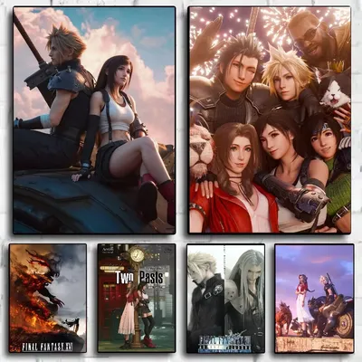 Video games Final F-Fantasy Poster HD canvas painting home living room bedroom bar aesthetic decoration