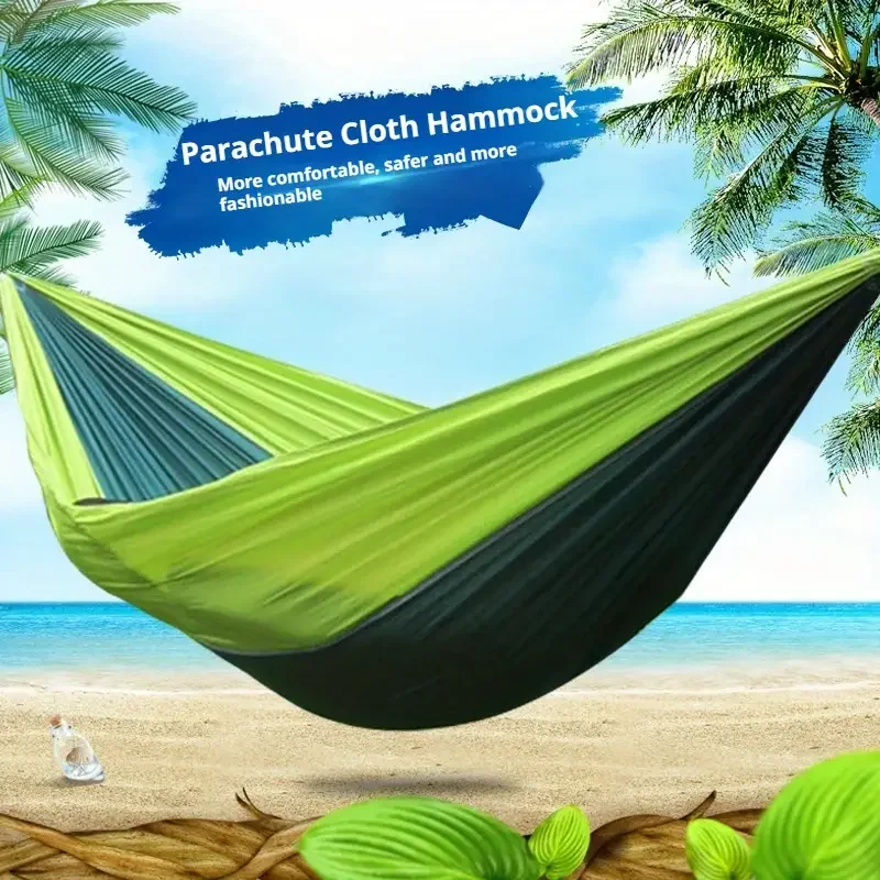 1 tragbare Outdoor-Camping-Hängematte für Strand, Hinterhof, Hof, Wandern, Tourismus, Wandern, Freizeit, Outdoor-Camping-Ausrüstung