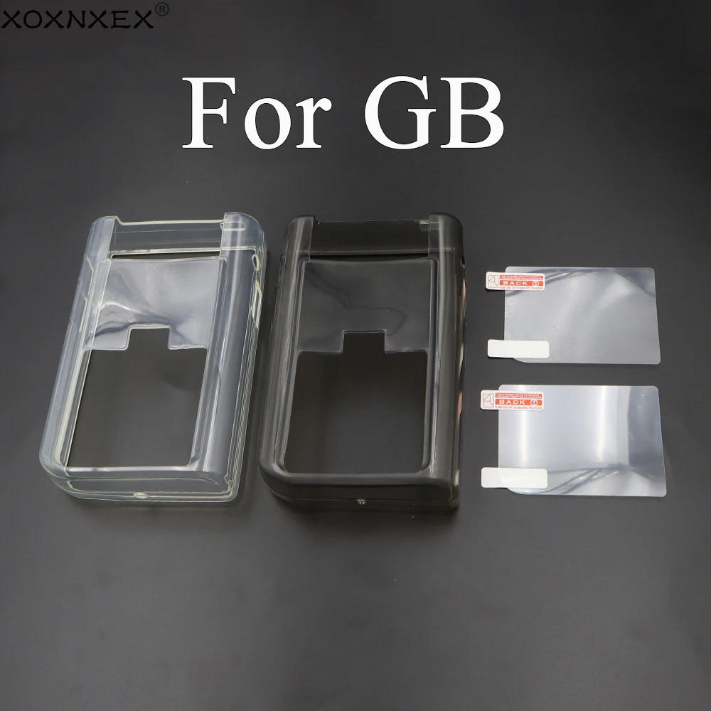 1Set Transparente Gehäuse Shell TPU Schutzhülle Für GB Game Controller Weiche Klare Fall Hülse Mit Bildschirm Filme Image