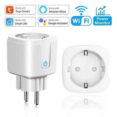 Smart Plug WiFi Buchse EU Standard Mit Power Monitor Timing Funktion 16A/20A Tuya Smart Leben APP Steuerung arbeit Alexa Google Hause
