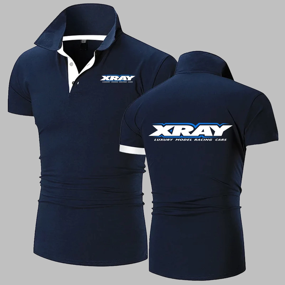 XRAY Racing Car Men Polo Shirt Breathable Comfortable Polos Shirts F1 Men's Solid Color High Quality Short Sleeve Polo TShirt