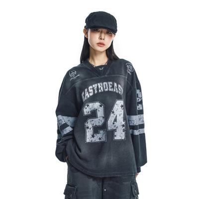 easynoeasy Dirty Washed Football Long Sleeve