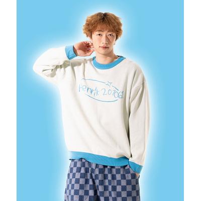henrik207061 Star logo color block knit ivory
