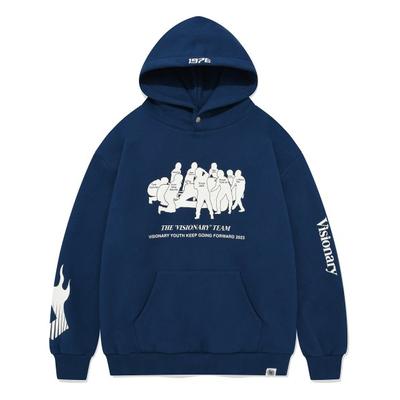 visionstreetwear VSW V-1 Pit Stop Hoodie Indigo Blue
