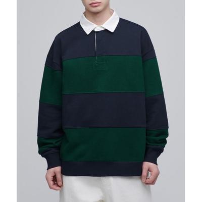 musinsastandard Oversized Striped Rugby Sweatshirt
