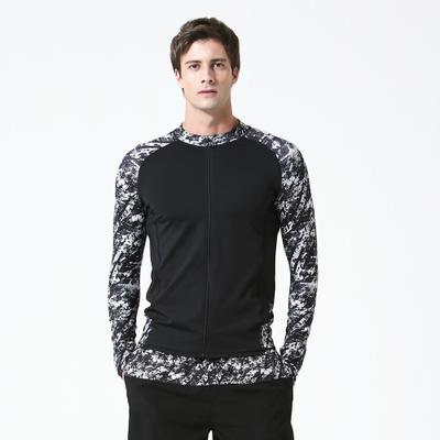 basicelle Men's Painting Zip-up Rash Guard BEM-S945K