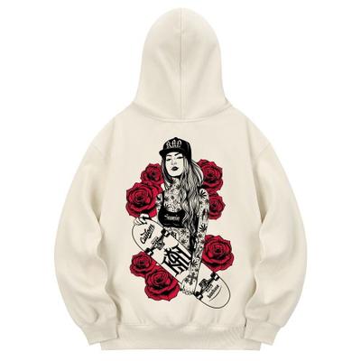 kan6312 KHC0152 Chicano Girls Skateboard Fleece Hoodie