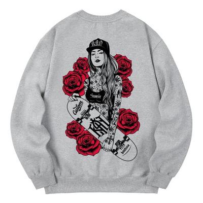 kan6312 KMG0152 Chicano Girls Skateboard Fleece Sweatshirt
