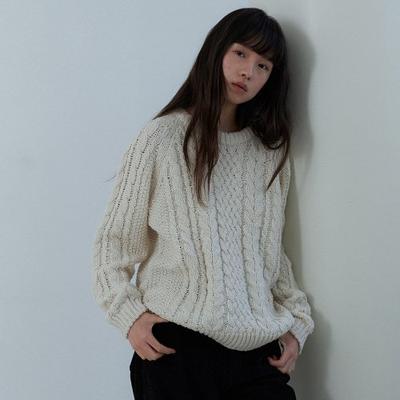 urago Cozy cable round knit