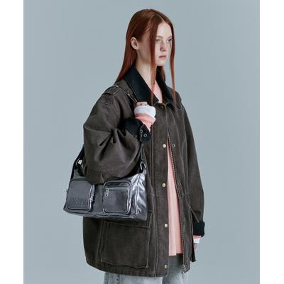 Marge Sherwood OUTPOCKET HOBO_metallic gray foiled plain