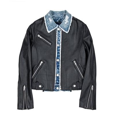 slowuniverse WOMAN COWHIDE 2WAY LAYERED JACKET