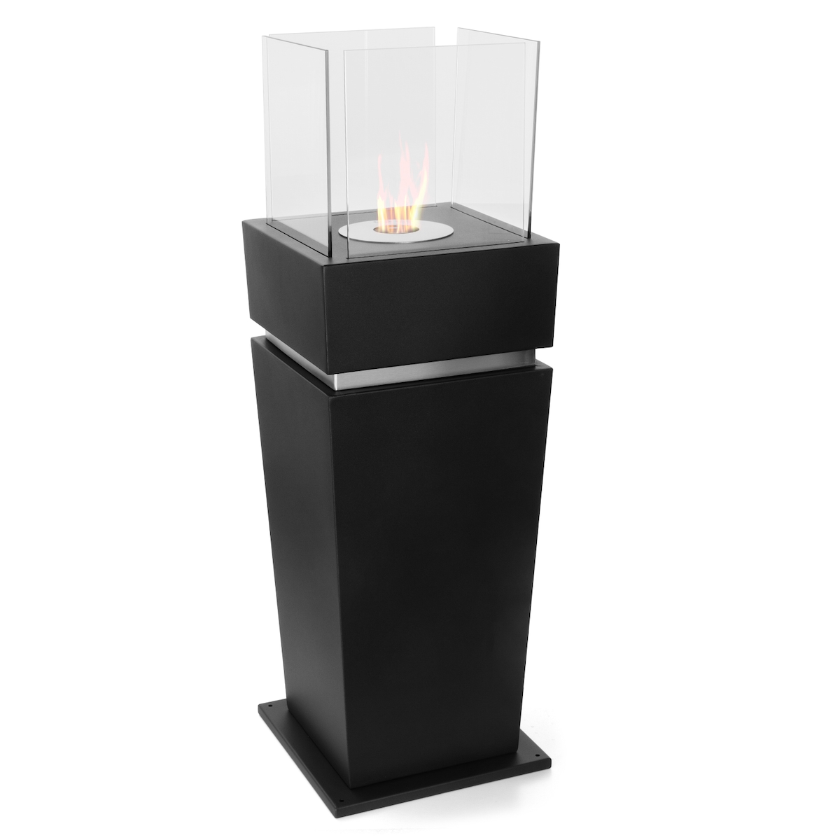 Moritz Ethanol Kamin freistehend I Standkamin 99 x 32 x 32 cm I Säule I 0,8 Liter Brenner I Bioethanol Kamin I Bio Ethanol Kaminofen Indoor Outdoor Image