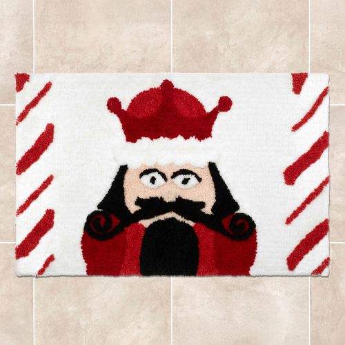 Peppermint Nutcracker Bath Rug Red 30 x 20, 30 x 20, Red
