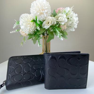 Coach Bags | Coach Ce551 Emboss Leather Wallet + Cr957 Men's Signature Leather Bifold Wallet | Color: Black | Size: Os