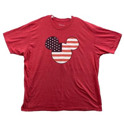 Disney Shirts | Disney T-Shirt 3xl Mickey Mouse Freedom Usa Flag Retro Theme Park 90's Cartoon | Color: Red | Size: 3xl