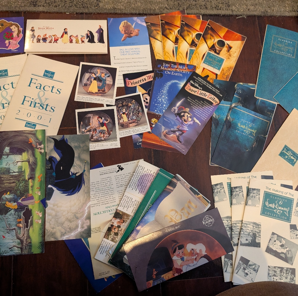 Disney Design | Walt Disney Collectors Prints Magazines Paperwork Random Lot Read | Color: Blue/White | Size: Os