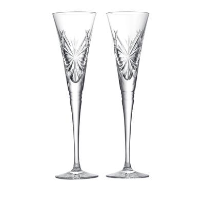 Waterford Winter Wonders Flutes, Snowflakes, Set of 2