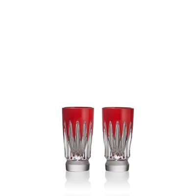 Waterford New Year Shot Glasses Firework, Set of 2, Red