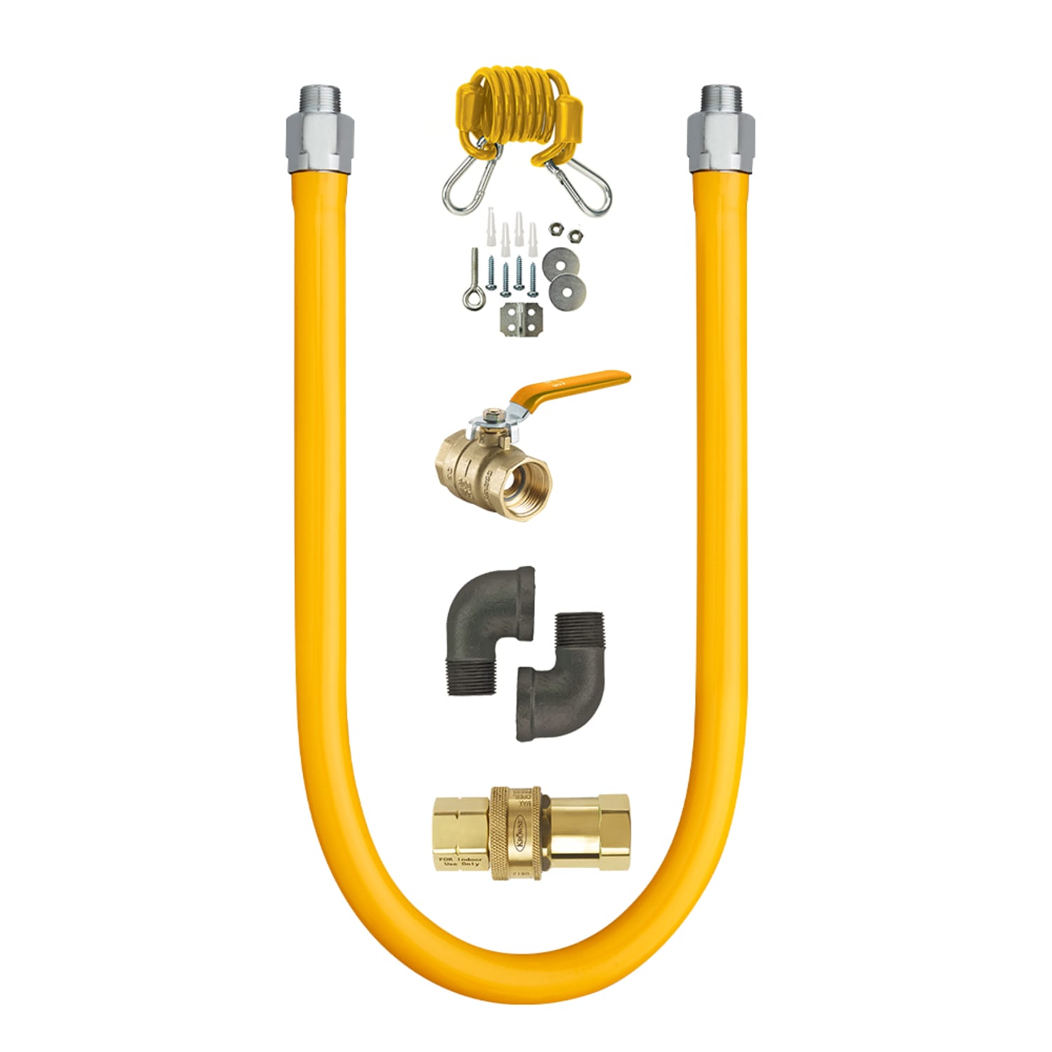 Splash SPL7548K 48 Gas Connector Kit w/ 3/4 Male/Male Couplings - Quick Disconnect, Stainless Steel - Splash