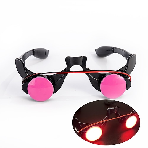 Leuchtende rote Augenbrille gruselig Grim Reaper Cosplay Halloween Kostümzubehör Leuchtende Brille Brillen Rave Partygeschenke Weihnachtsgeschenk Image