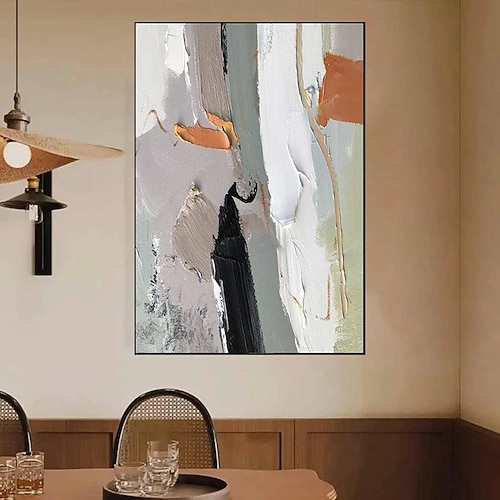 Abstraktes, farbenfrohes Messergemälde, handgemalte Ölgemälde auf Leinwand, handgefertigt, große, moderne Wandkunst für die Wanddekoration zu Hause Image