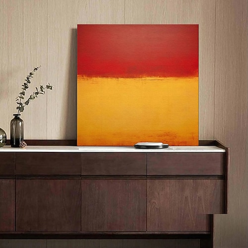Berühmter Mark Rothko, farbenfrohes abstraktes Kunstwerk, handgemaltes Leinwandgemälde, moderne Wandkunst für Galerie, Wohnzimmer, Heimdekoration, gespannter Rahmen, fertig zum Aufhängen oder Image
