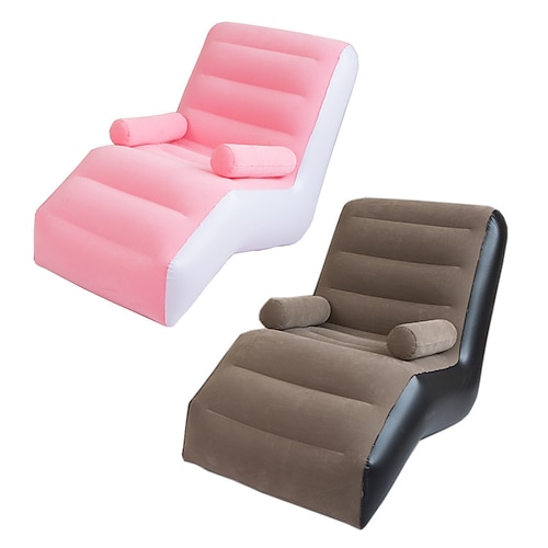 Aufblasbarer Liegestuhl, faltbarer Loungesessel für Schlafzimmer und Wohnzimmer, Indoor-Sofa-Lounge mit Handläufen Image