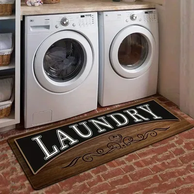 1PC Laundry pattern design Decor Kitchen Rugs Non-Slip Home Door Mats Bathroom Rugs Bath Mat Carpet for Home Sink Laundry Decor