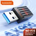 Toocki 900Mbps USB WiFi 6 Adattatore 2.4G/5G Dual Band Bluetooth 5.4 Scheda WiFi Unità Ricevitore esterno netto wireless gratuito per laptop