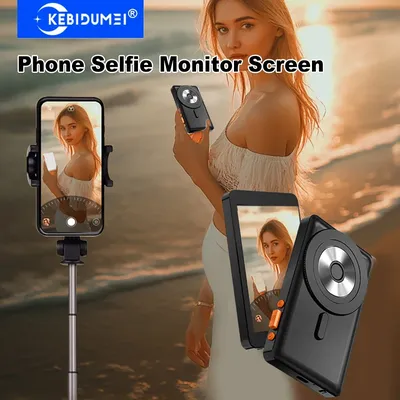 Phone Selfie Monitor Screen Magnetic Vlog Self Monitor Using Rear Camera Monitor For Live Streaming Creating Content Self-Timer