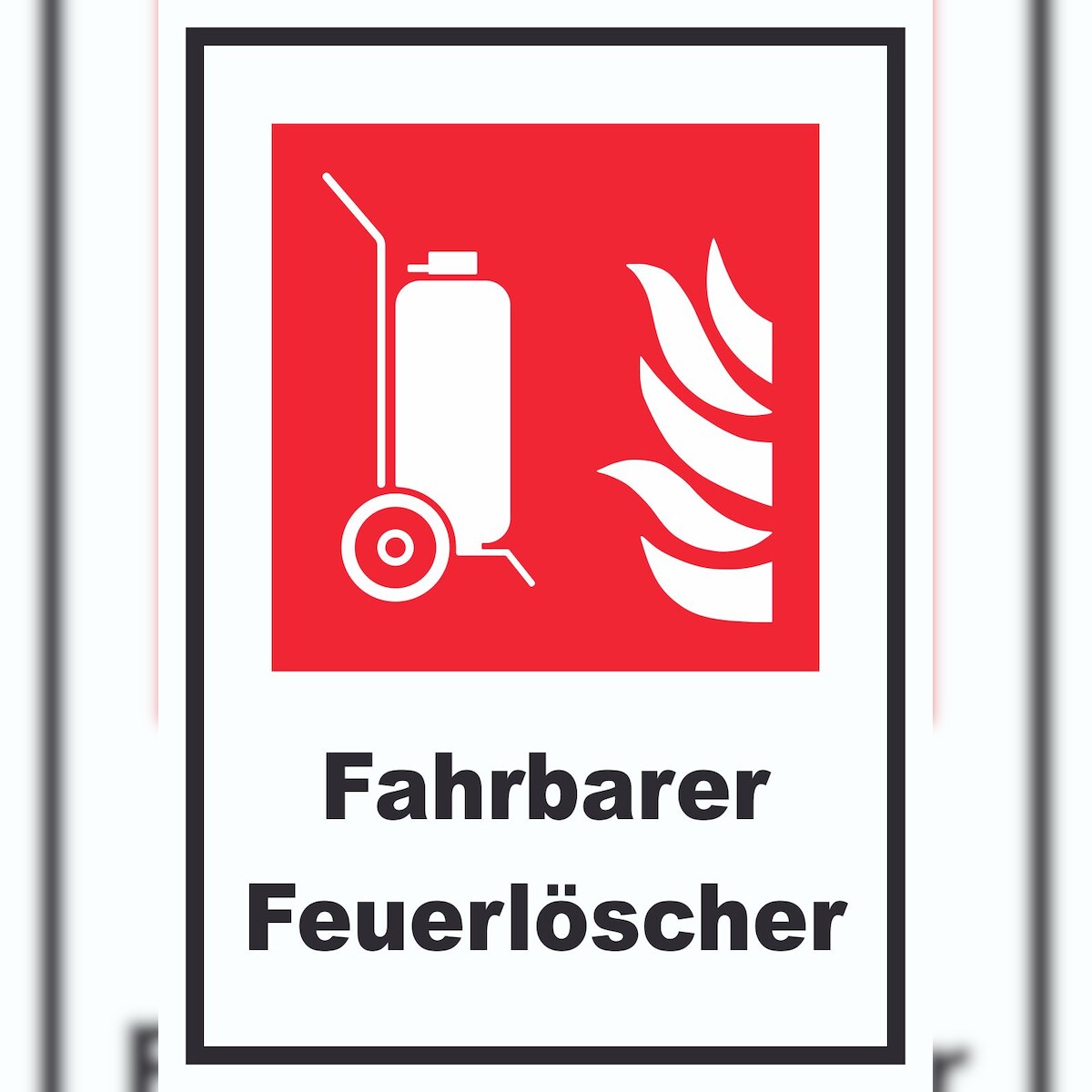 HB-Druck Fahrbarer Feuerlöscher Schild A5 Rückseite selbstklebend Image