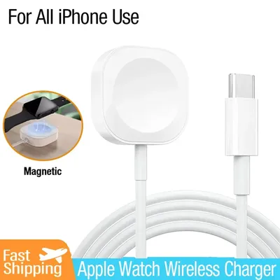 USB Typ C magnetisches kabelloses Ladegerät für iWatch 8/7/6/5/SE USB C tragbare Schnellladestation für Apple Watch Series Ultra