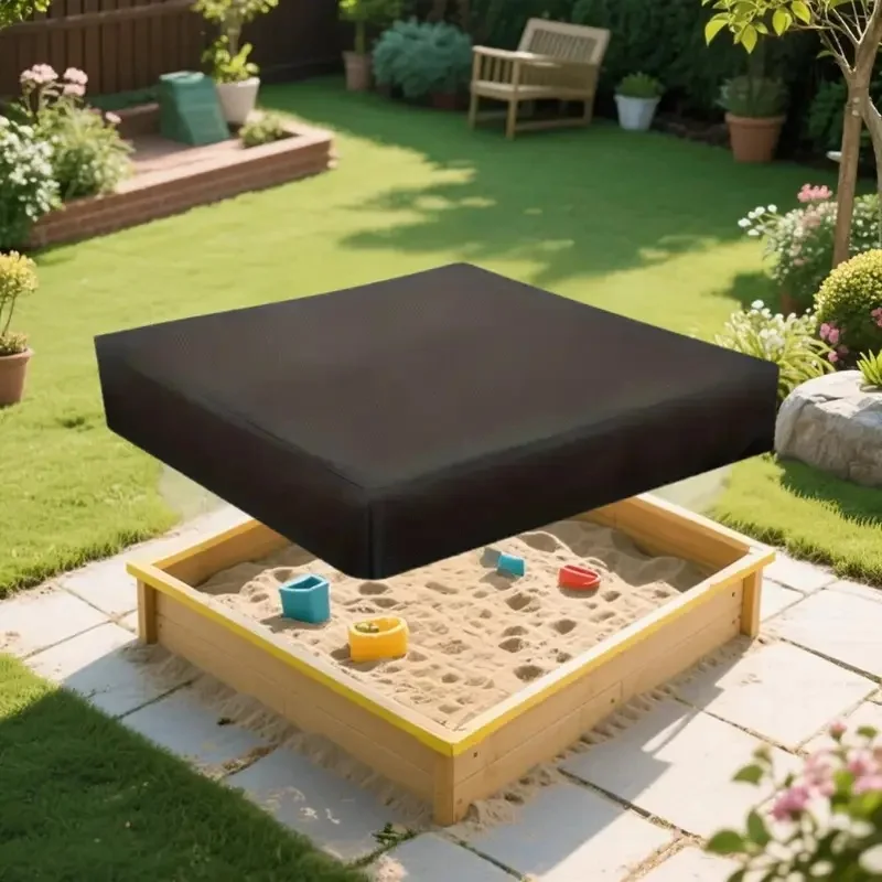 Sandgrubenabdeckung aus Oxford-Stoff, mehrere Größen für Terrasse, Balkon, Pool, Strand, Hinterhof, Terrasse, Sonnenschutz, faltbares Design