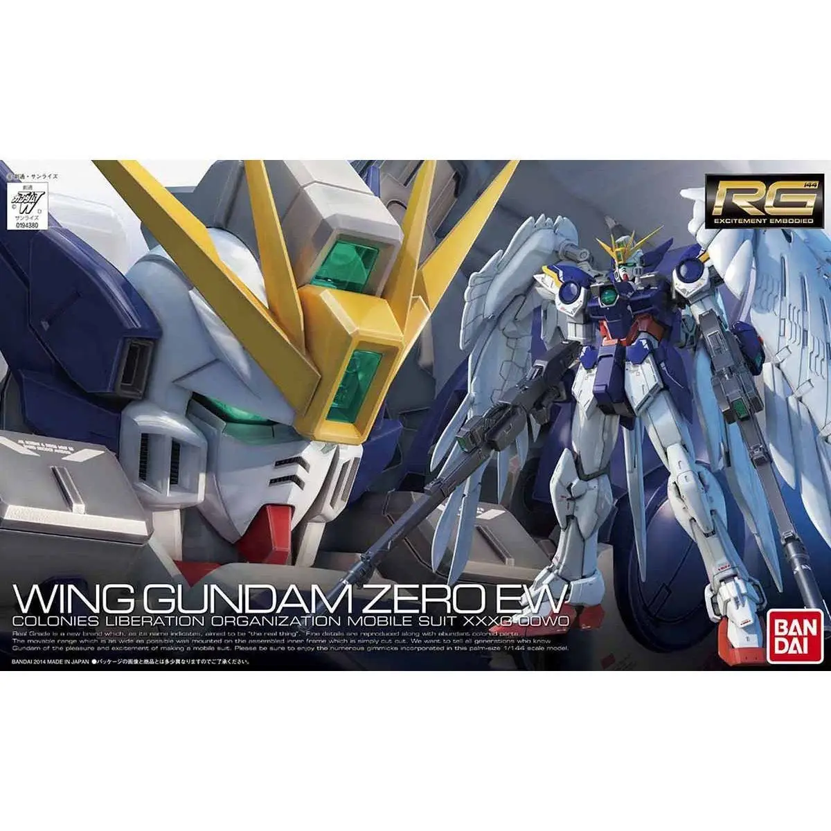 Bandai Rg 17 1/144 Gundam Wing Xxxg-00W0 Wing Zero Ew Shed Fur Montagemodell Cooles Geschenk Mecha Warrior Figur Puzzle Spielzeug Image