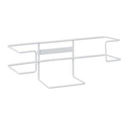 Relaxdays Handschuhspender, 2er Set, Handschuh Halter, für Einweg Handschuhboxen, HBT 10 x 27,5 x 8,5 cm, Eisen, weiß Image