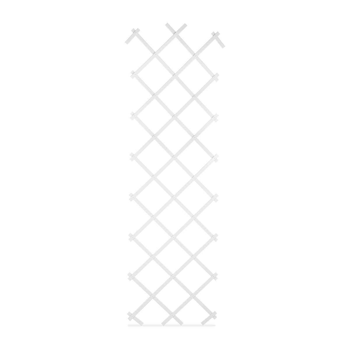 Relaxdays Rankgitter, 3er Set, ausziehbar, Rankhilfe Kletterpflanzen, Garten, Balkon, Terrasse, 180 cm, Kunststoff, weiß Image