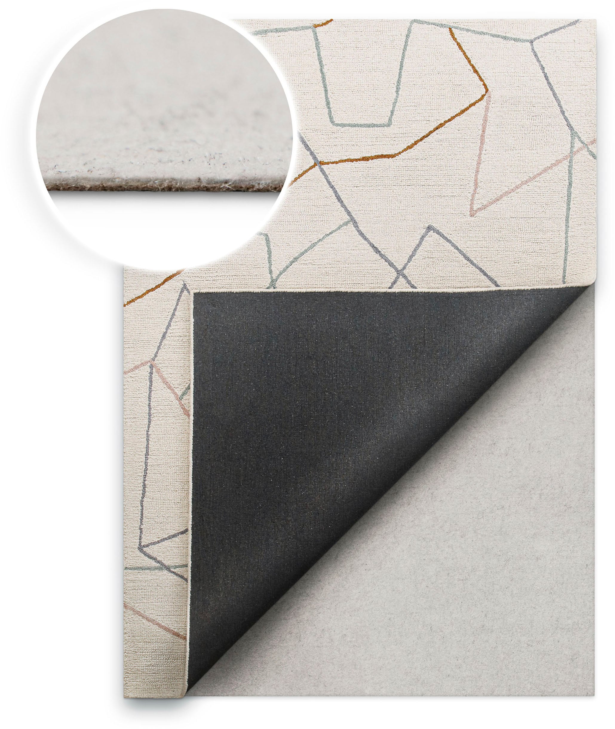 Antirutsch Teppichunterlage WECON HOME "RugPad Basic", creme, B:80cm H:2,5mm L:150cm, Polyester, Teppichunterlagen, Teppichunterlage, Anti-Rutsch-Matte, Komfort, Schutz Image