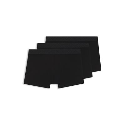 Trunk BOSS "3P Logo Trio", Herren, Gr. XL, schwarz (schwarz 001), Jersey, Obermaterial: 95% Baumwolle, 5% Elasthan, unifarben, Unterhosen, Neuheit, enganliegend, kurzes Bein Image
