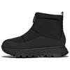 Winterboots FITFLOP "NEO-D-HYKER", Damen, Gr. 39, all schwarz, deep gold, Textil, Polyester, sportlich, Schuhe, Snowboots, Schlupfboots mit Fleeece-Futter
