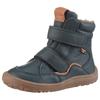 Barfußschuh FRODDO "BAREFOOT TEX WINTER", Kinder, Gr. 24, blau (dunkelblau), Leder, casual, Schuhe, Klettschuh, Winterstiefel mit TEX-Membrane