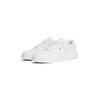 Plateausneaker TOMMY HILFIGER "TH SPORTY CUPSOLE LEATHER", Damen, Gr. 37, weiß, Leder, unifarben, sportlich, Schuhe, Freizeitschuh, Halbschuh, Schnürschuh mit seitlichem Logo