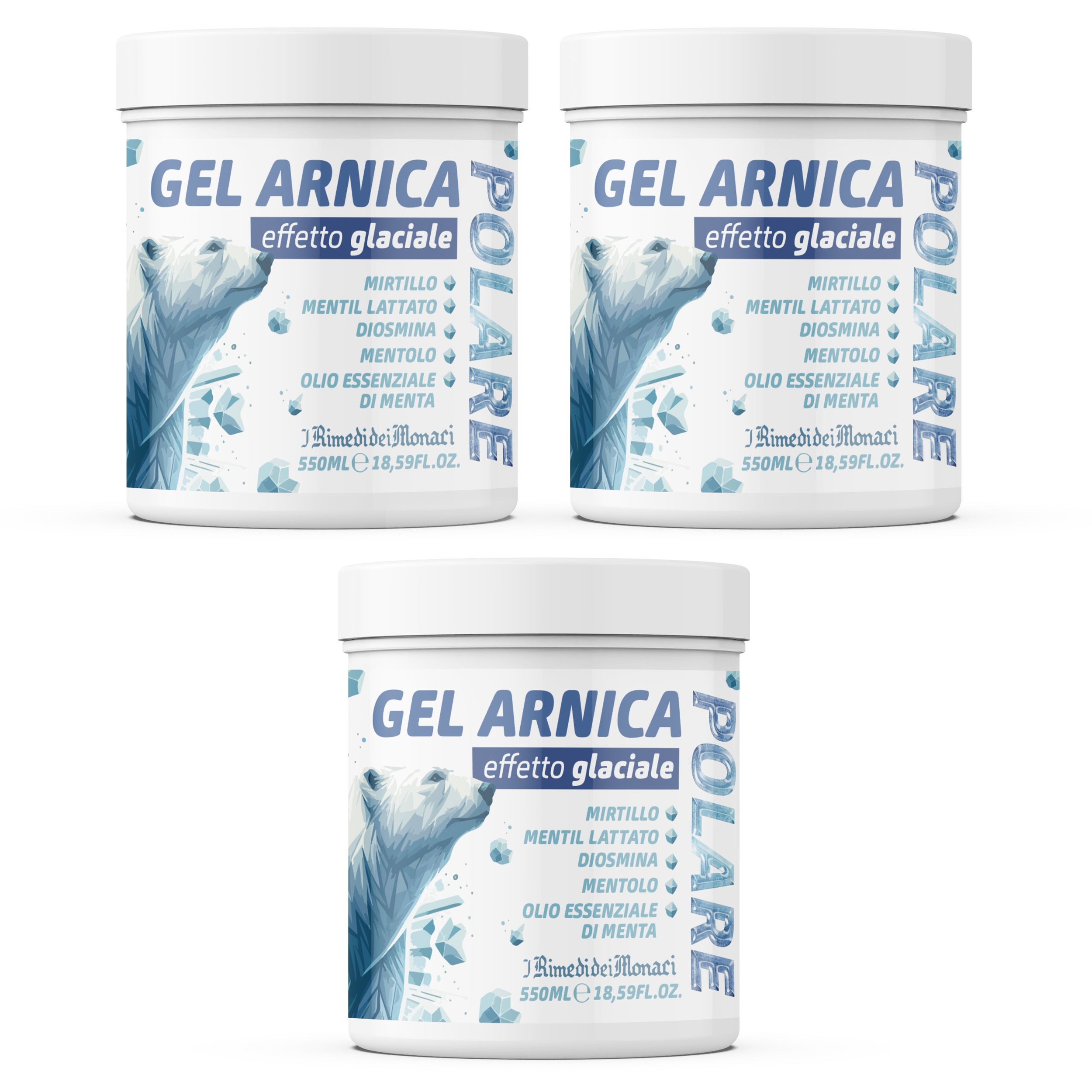 Gel Arnica Polare con Effetto Glaciale 3x550ml 3x550 ml