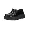 Schnürschuh CLARKS "Clarks Halbschuhe Leder", Damen, Gr. 39,5, schwarz (schwarz lack), Leder, casual, Schuhe