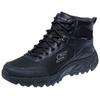 Trekkingschuh SKECHERS "HILLCREST 2.0", Herren, Gr. 48,5, schwarz, Lederimitat, Textil, casual, Schuhe, Schnürboots, Freizeitschuh, wasserabweisend