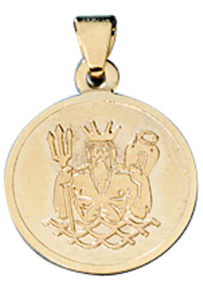 Sternzeichenanhänger JOBO "Amor Anhänger Sternzeichen", gelbgold 333, Schmuckanhänger, Damen, Wassermann, Gelbgold 333, 333 Gold rund 12 mm Image