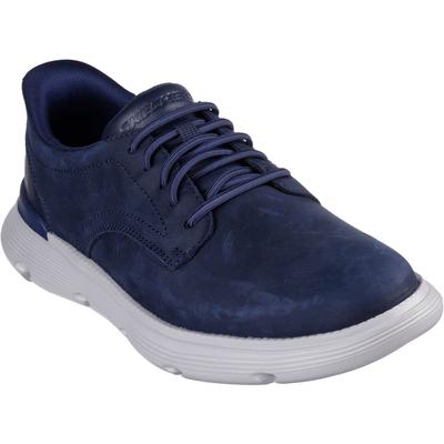 Skechers Garza Duran Leder Herren Schnürschuhe Navy/Weiß Image