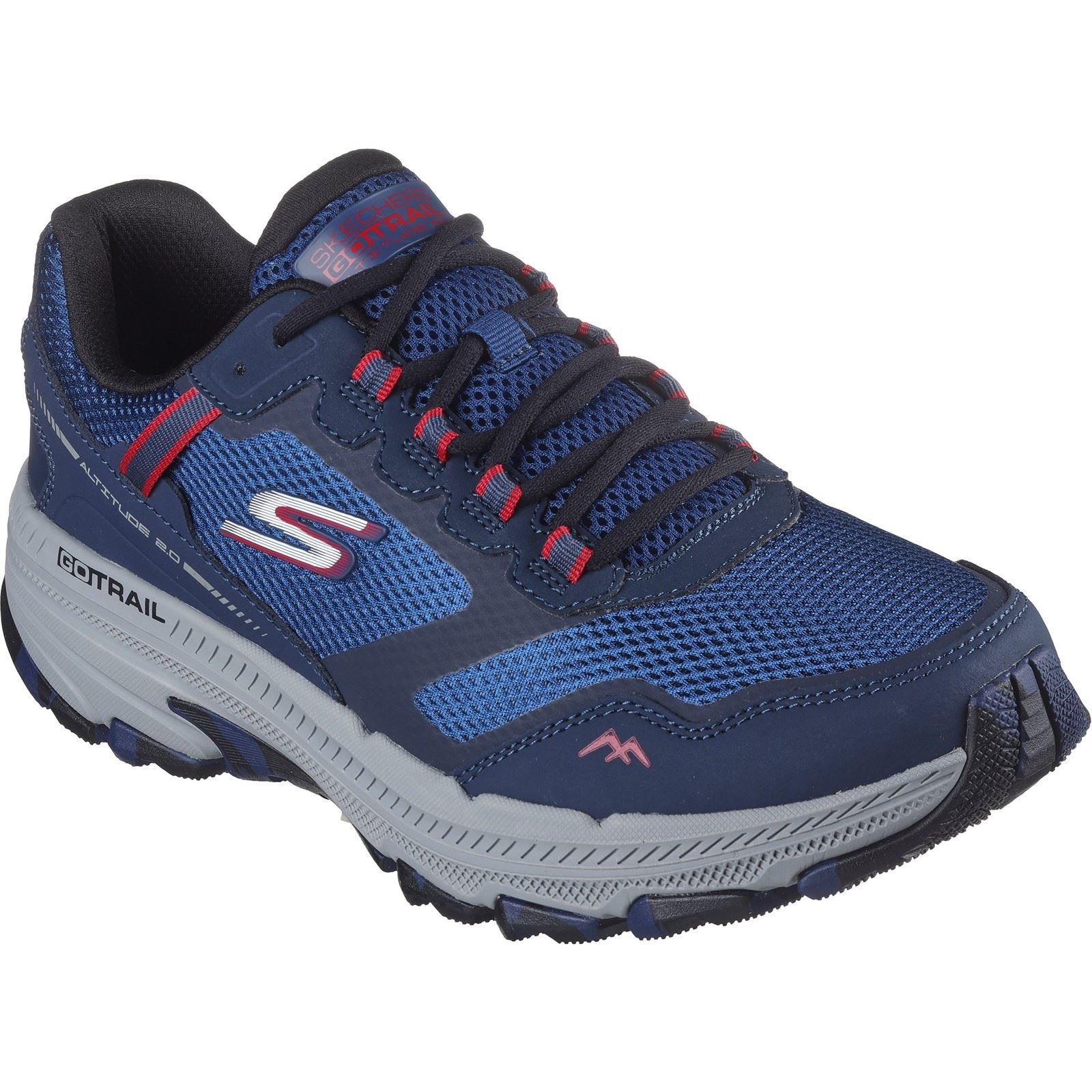 Skechers Performance GO RUN Trail Altitude 2.0 Marble Rock 3 Leder Herren Sneaker Marineblau/Rot
