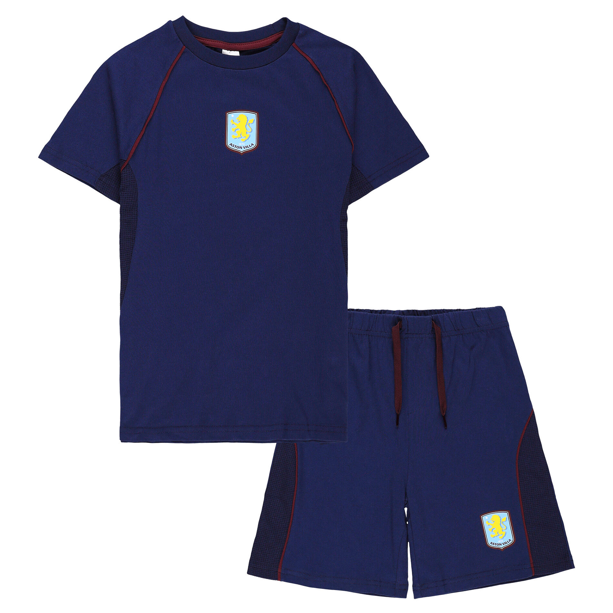 Kurzpyjama von Aston Villa – Marineblau – Jungen Image